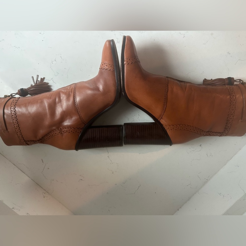 Tory‎ Burch Huxley sz8 brown booties - Picture 8 of 13